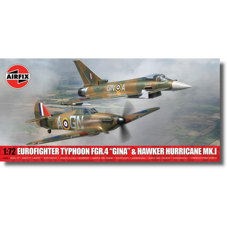 Airfix 1:72 Twin Pack Eurofighter Typhoon FGR.4 'Gina' & Hawker Hurricane Mk.I