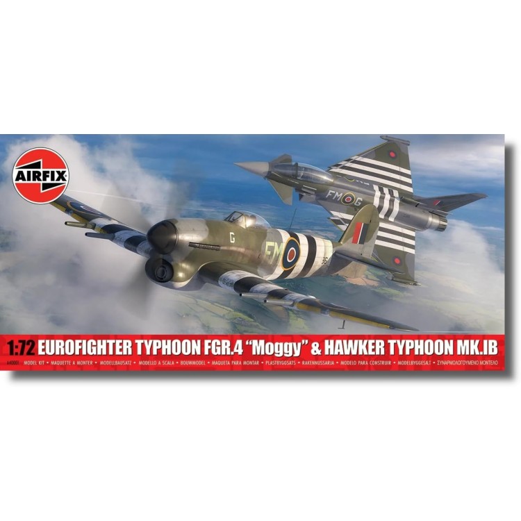 Airfix 1:72 Twin Pack Eurofighter Typhoon FGR.4 'Moggy' & Hawker Typhoon Mk.Ib
