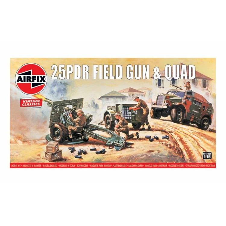 Airfix 1:76 25 Pdr Field Gun & Quad