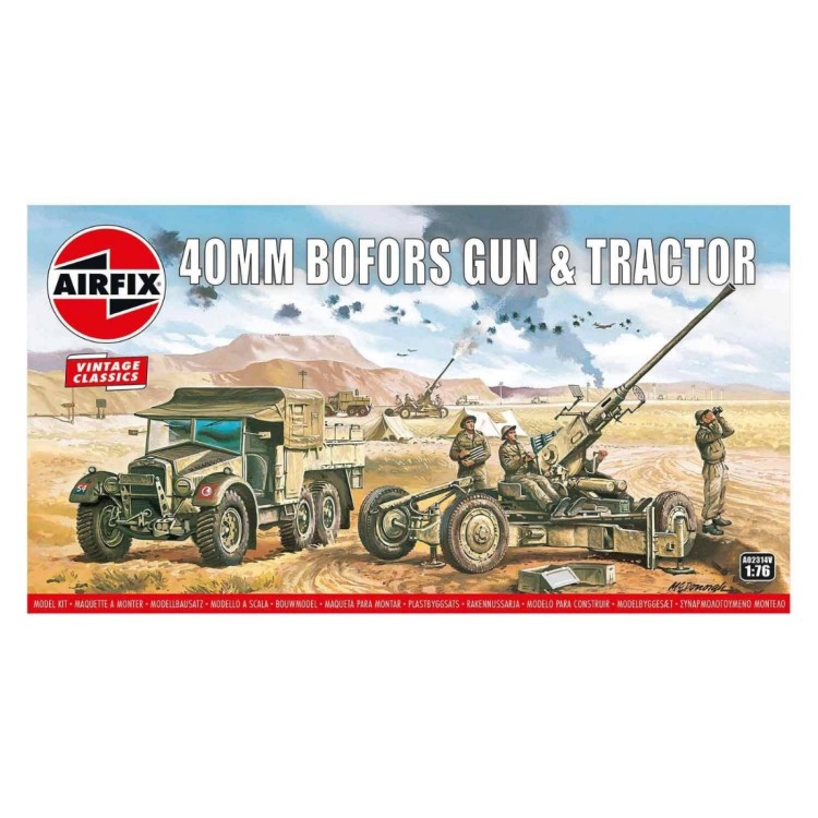 Airfix 1:76 Bofors 40mm Gun & Tractor
