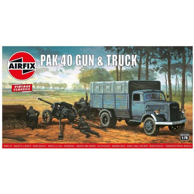 Airfix 1:76 Pak 40 Gun & Truck