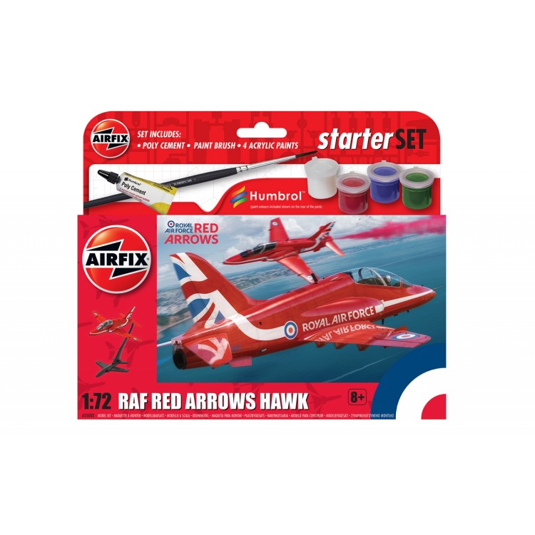 Airfix Starter Set RAF Red Arrows Hawk