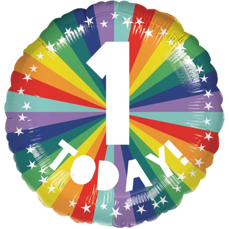 Anagram Age 1 Multicolour Foil Helium Balloon