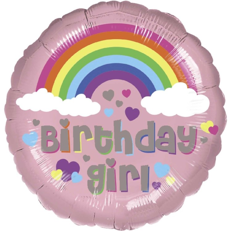 Anagram Birthday Girl Rainbow Foil Helium Balloon