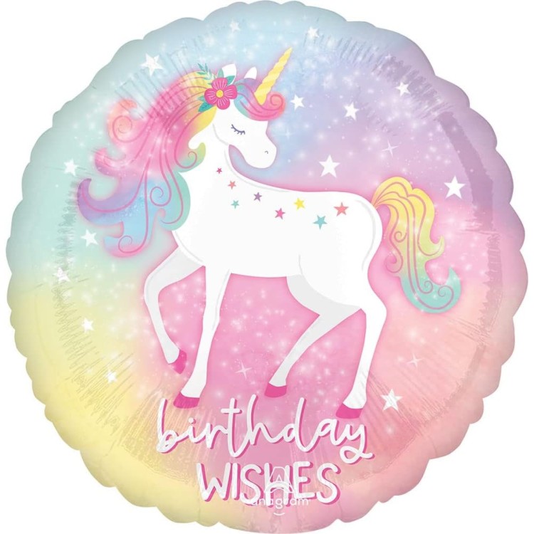 Anagram Birthday Wishes Unicorn Foil Helium Balloon