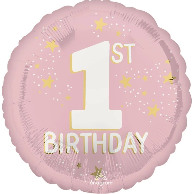Anagram Little Miss 1st Birthday Microfoil Helium Balloon
