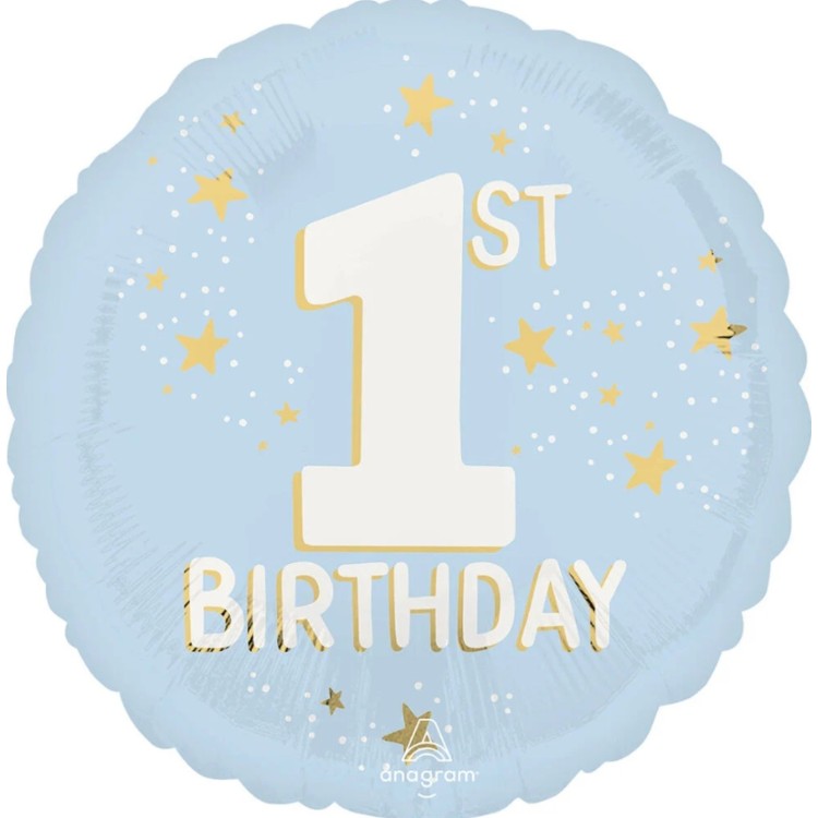 Anagram Little Mister 1st Birthday Microfoil Helium Balloon