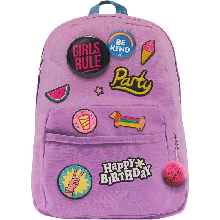 Backpack Birthday Card With Badges
