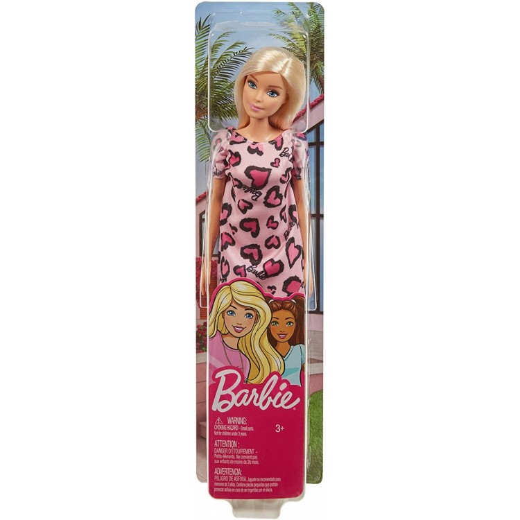 Barbie Basic Blonde Doll (Pink Dress)