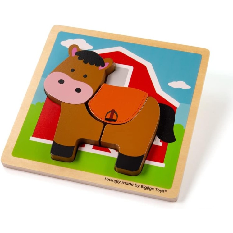 Bigjigs Chunky Lift Out Horse Puzzle