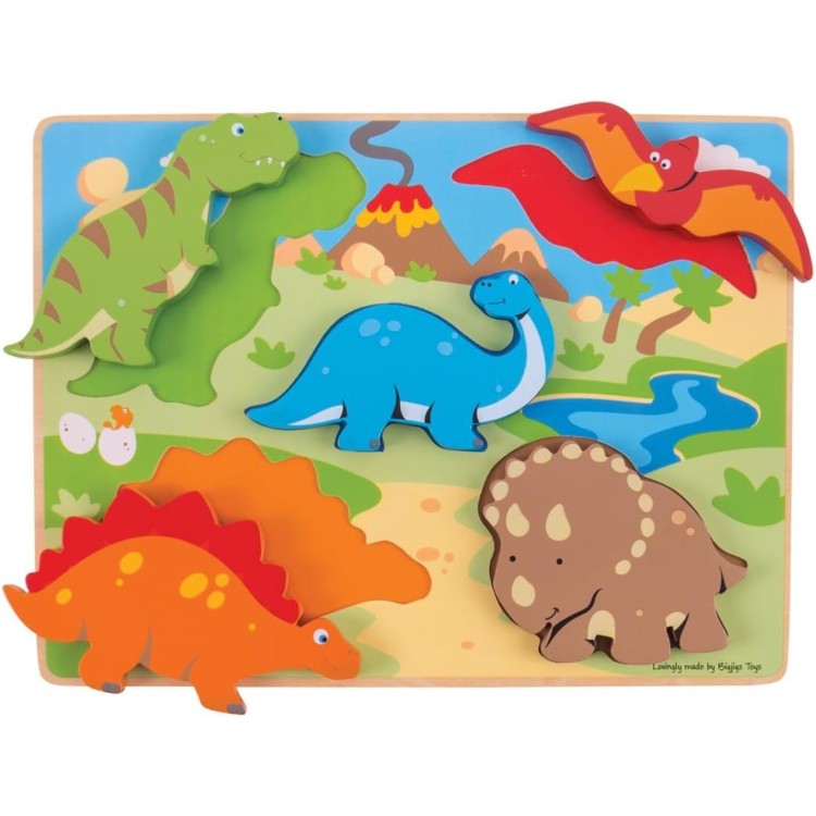 Bigjigs Chunky Puzzle - Dinosaurs