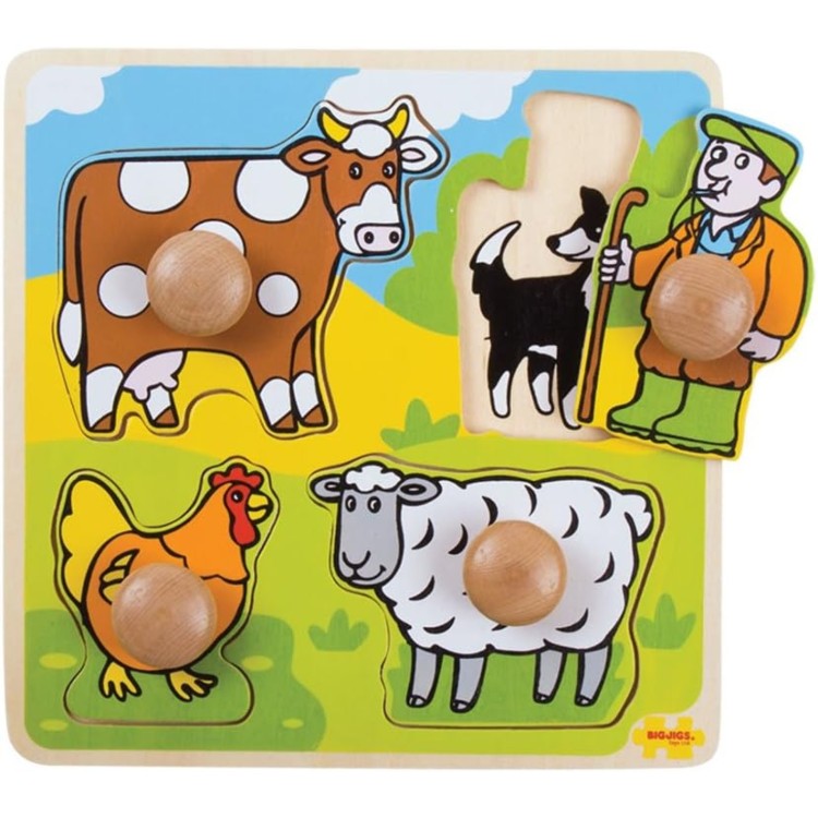 Bigjigs My First Peg Puzzle - Farm