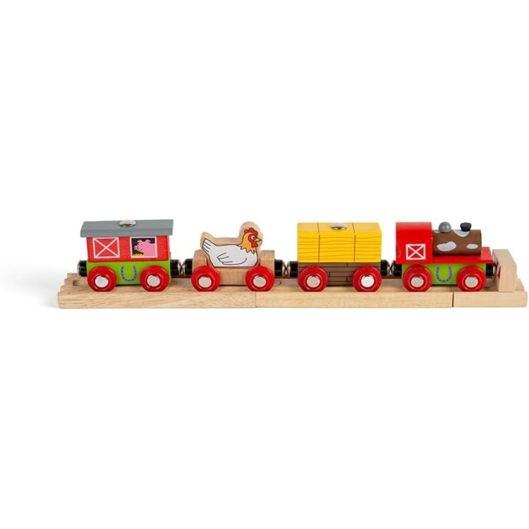 Bigjigs Rail Farmyard Wooden Train