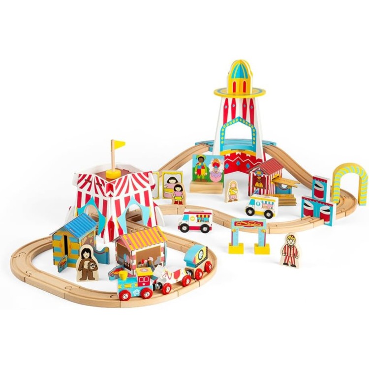 Bigjigs Rail Fun Fair Train Set