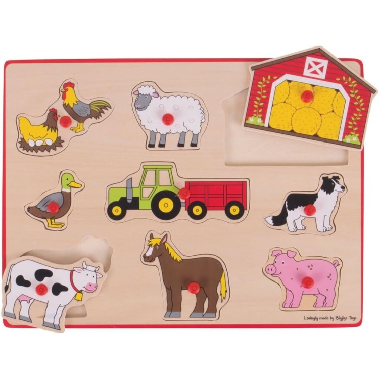 Bigjigs Small Peg Puzzle - Farm