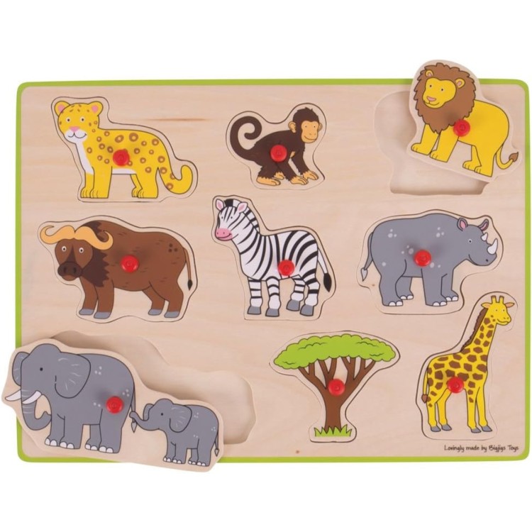 Bigjigs Small Peg Puzzle - Safari