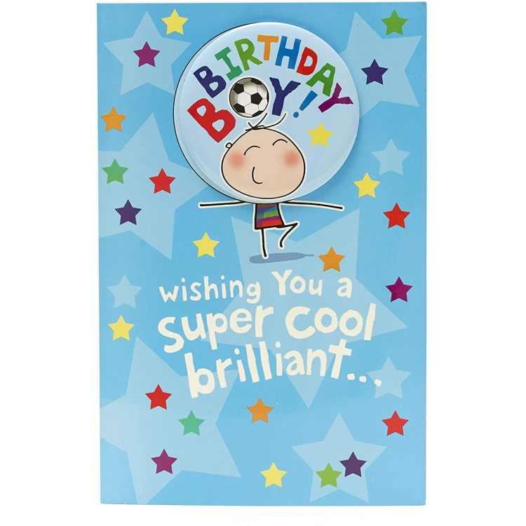 Birthday Boy Card With Badge