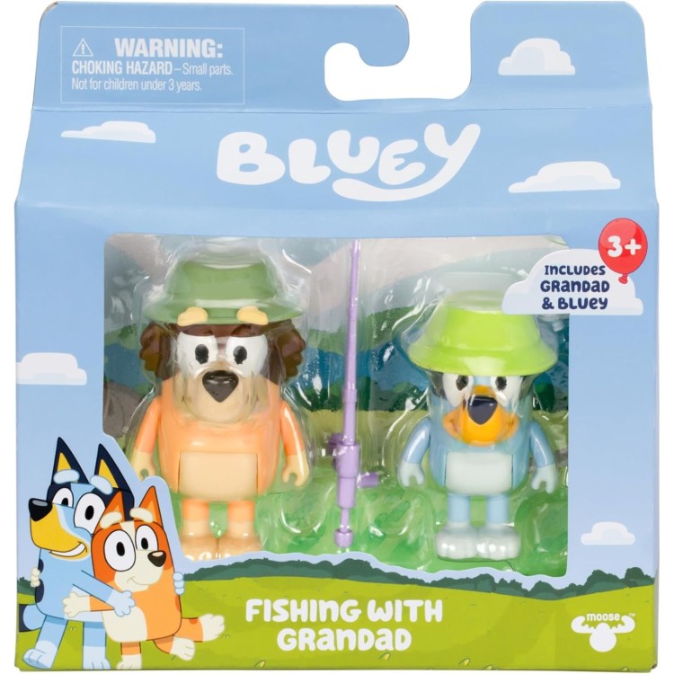 Bluey Figure 2 Pack - Fishing with Grandad