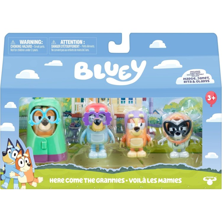 Bluey Figure 4 Pack - Here Come the Grannies
