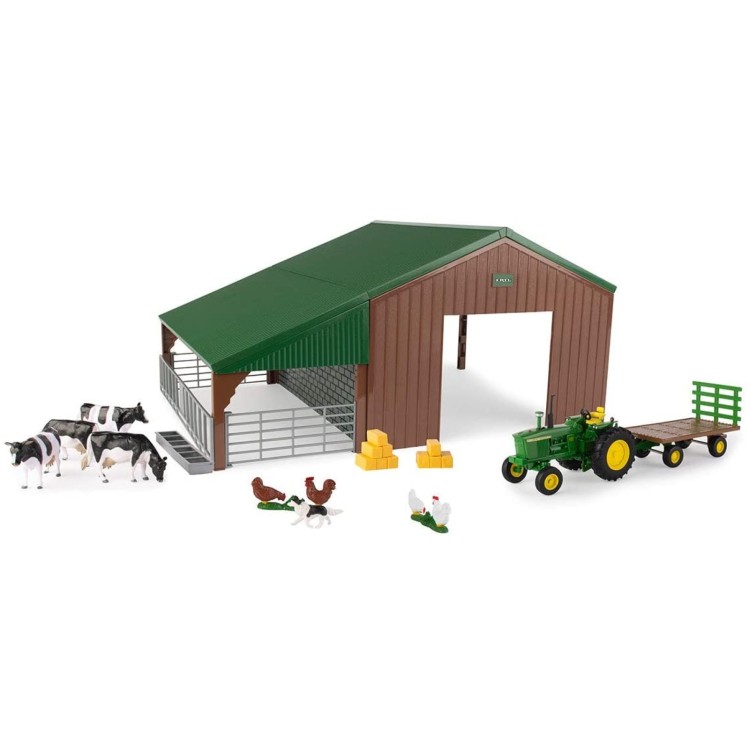 Britains 1:32 John Deere Tractor & Shed Playset