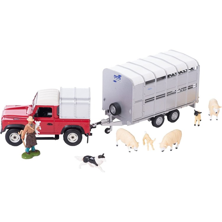 Britains 1:32 Land Rover Sheep Farmer Set