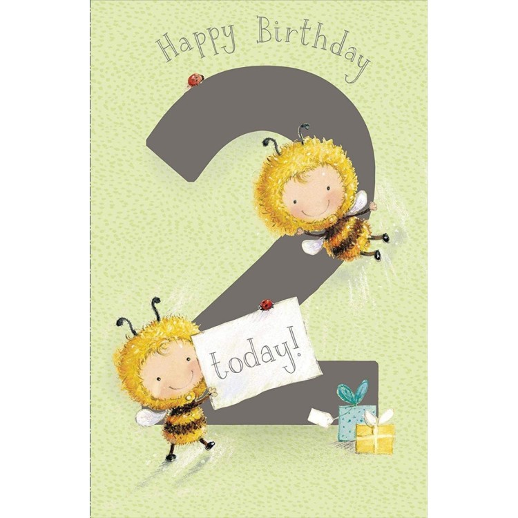 Bumble Bee Age 2 Birthday Card