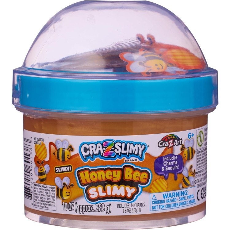 Cra-Z-Slimy Fun Topper Slimy Jar - Honey Bee Slimy