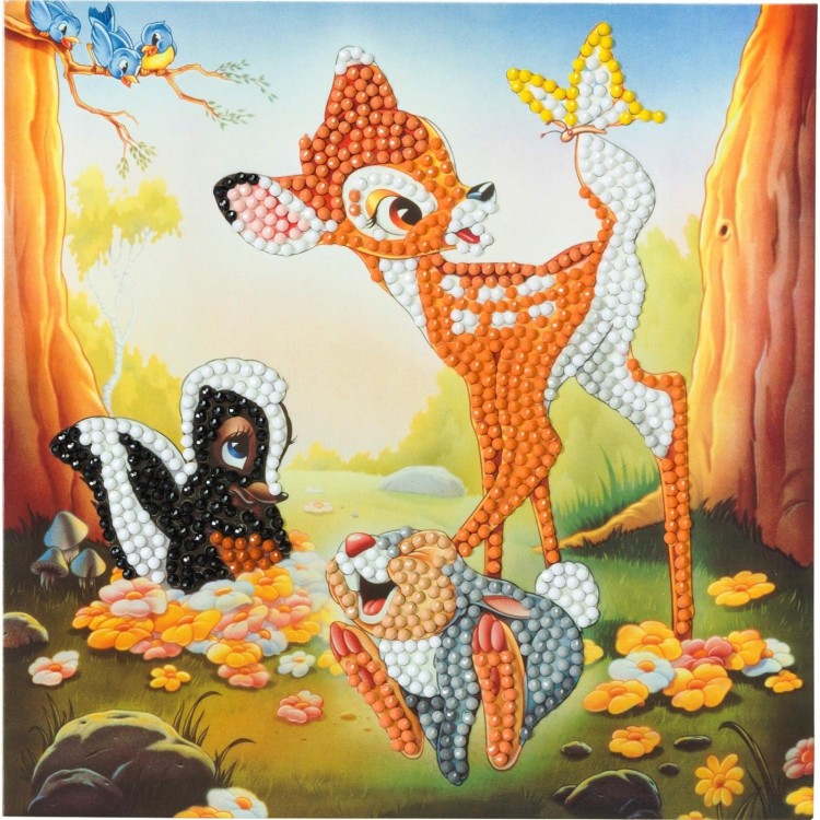 Craft Buddy Crystal Art Card Kit - Bambi & Friends