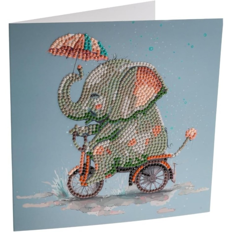 Craft Buddy Crystal Art Card Kit - Cute Baby Elephant