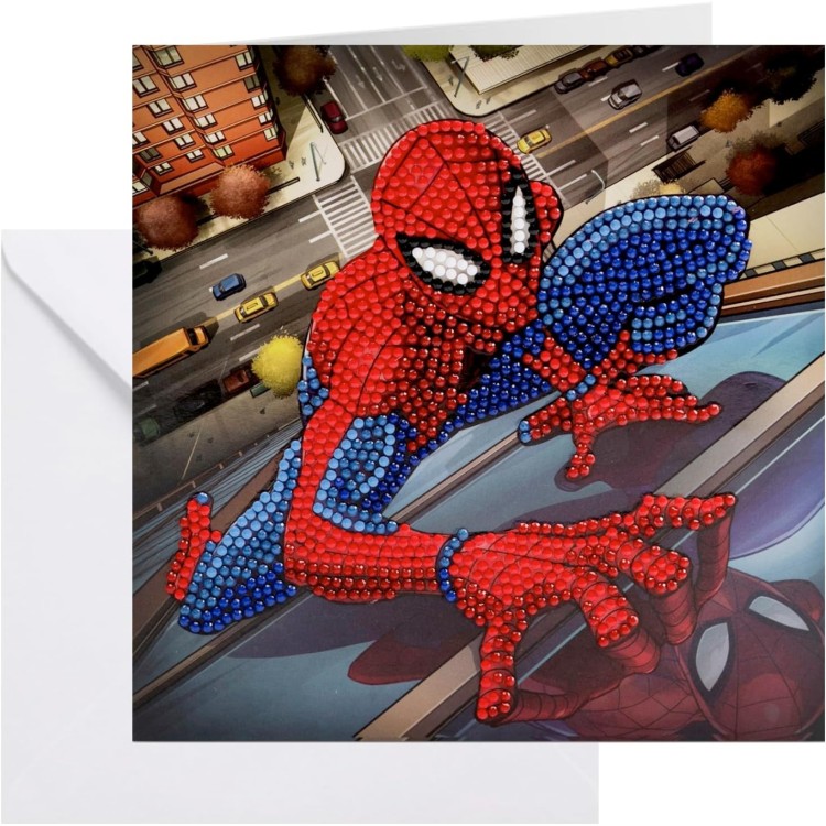 Craft Buddy Crystal Art Card Kit - Spiderman
