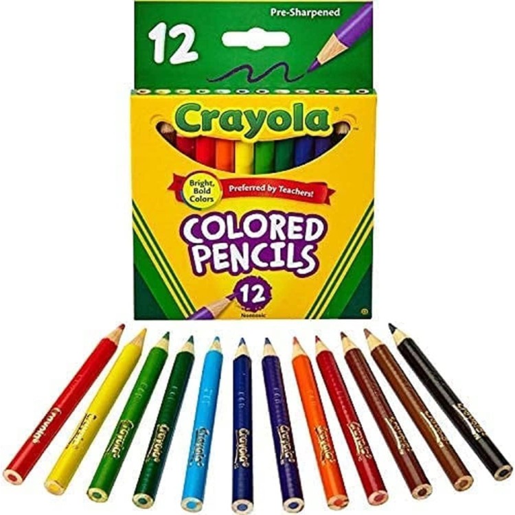 Crayola 12 Half Length Coloured Pencils