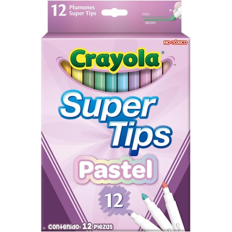 Crayola 12 Super Tips Pastel