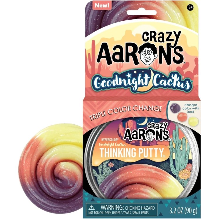 Crazy Aarons Thinking Putty - Hypercolour Goodnight Cactus
