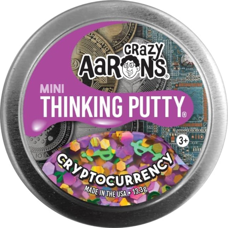 Crazy Aarons Thinking Putty Mini Tin - Cryptocurrency