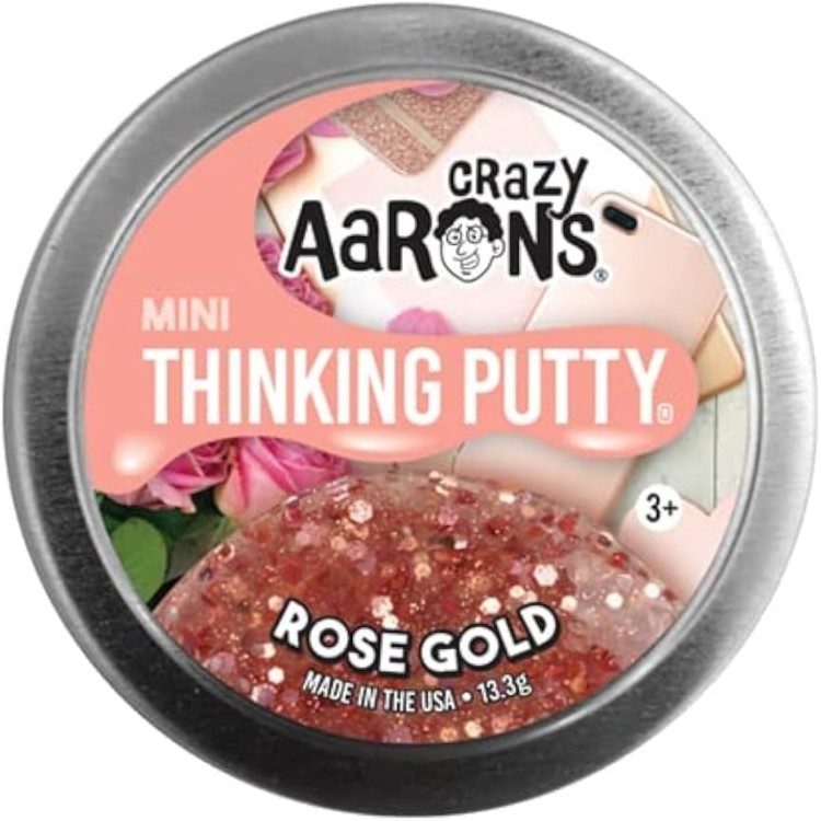 Crazy Aarons Thinking Putty Mini Tin - Rose Gold