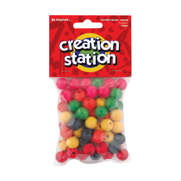 Creation Station Round Wooden Beads