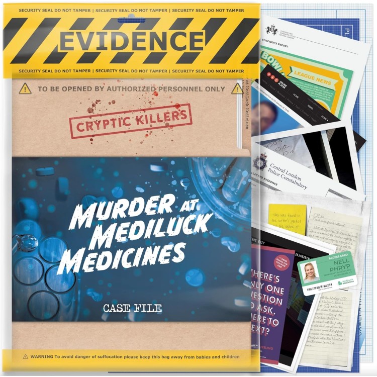 Cryptic Killers Murder at Mediluck Medicines Case File