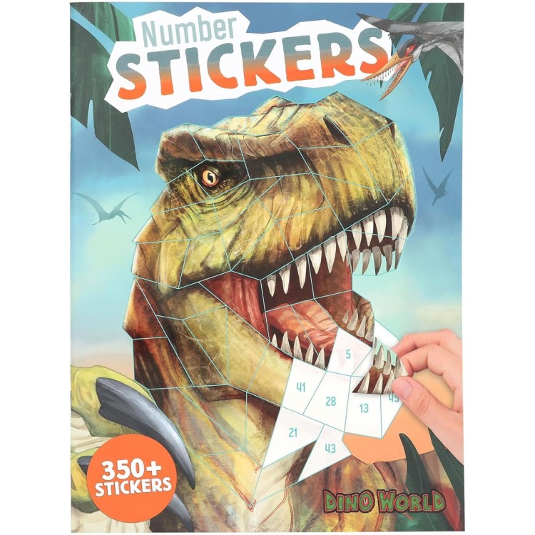 Dino World Number Stickers Book