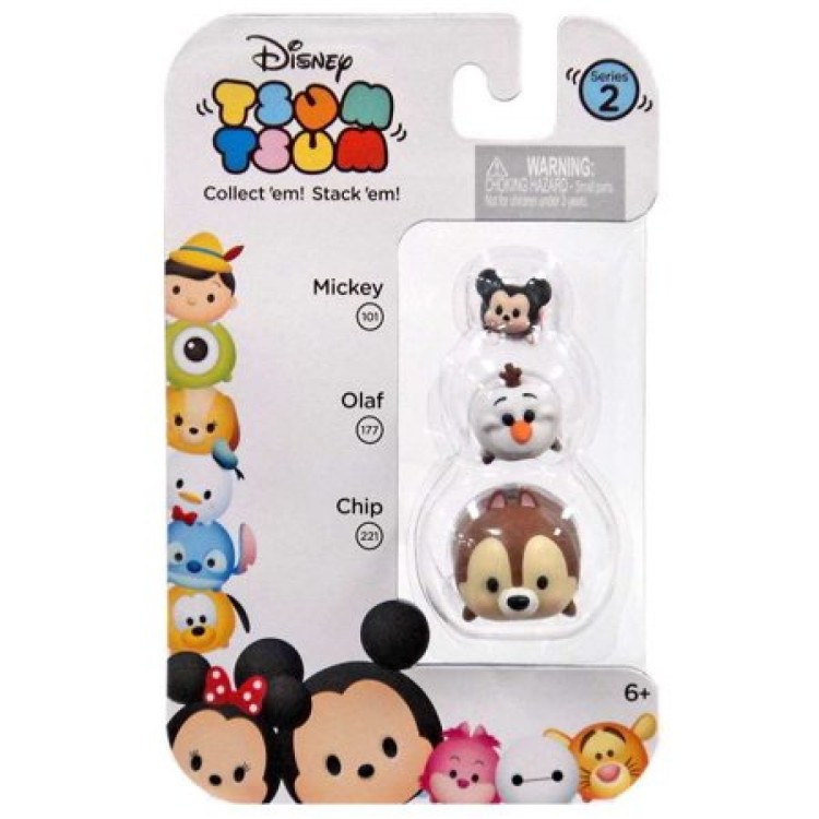 Disney Tsum Tsum 3 Figure Pack Mickey/Olaf/Chip