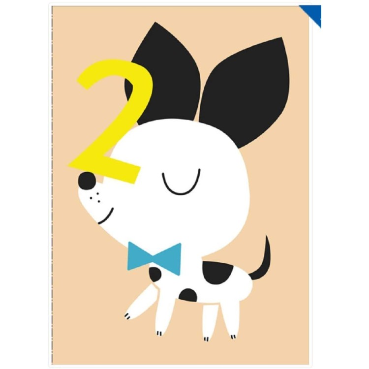 Doggy 2nd Birthday Card