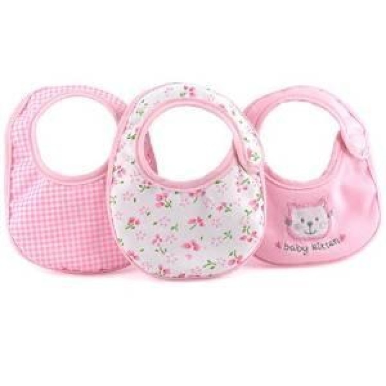 Dolls World Baby Bibs 3 Pack