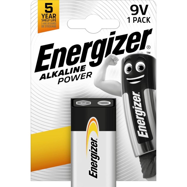 Energizer Alkaline Power 9V (6LR61) Battery