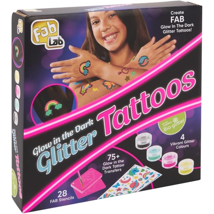 Fab Lab Glow in the Dark Glitter Tattoos
