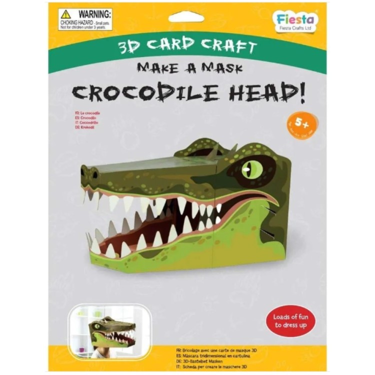 Fiesta Crafts Make a Crocodile Head 3D Mask