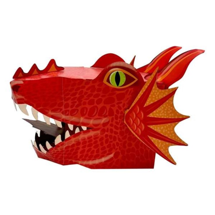 Fiesta Crafts Make a Red Dragon Head 3D Mask