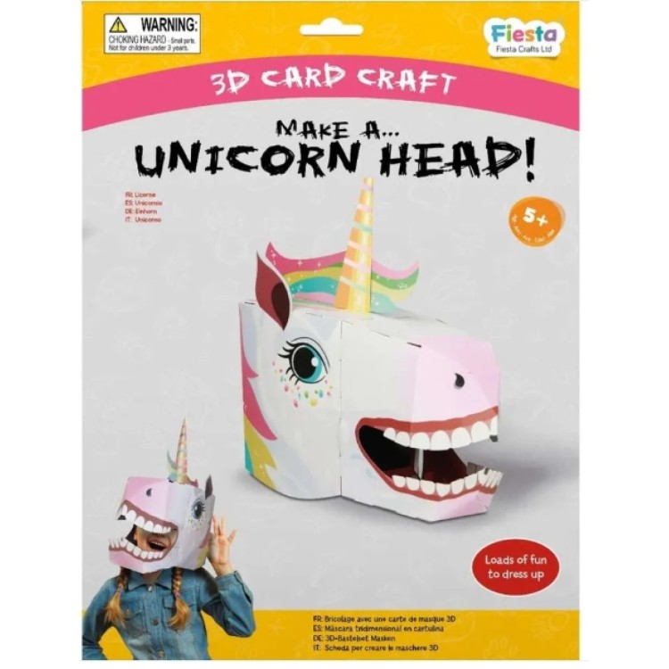 Fiesta Crafts Make a Unicorn Head 3D Mask