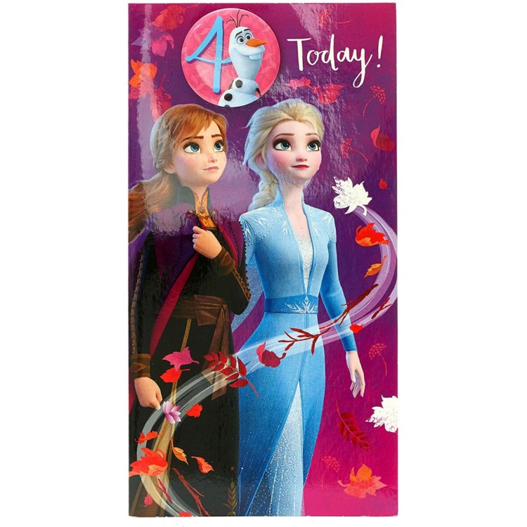 Disney Frozen Age 4 Card With Badge
