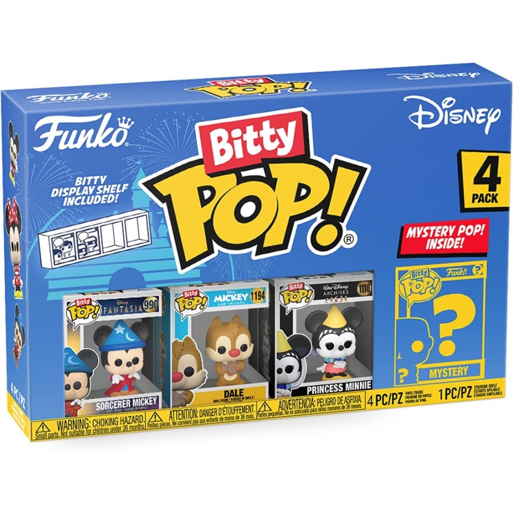 Funko Bitty POP Disney Classic 4 Pack - Sorcerer Mickey / Dale / Princess Minnie