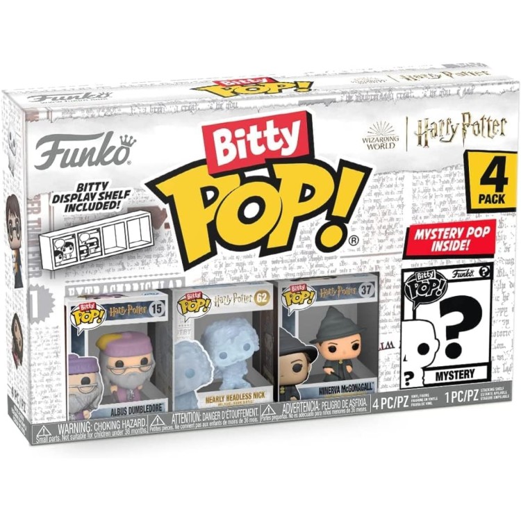 Funko Bitty POP Harry Potter 4 Pack - Albus Dumbledore / Nearly Headless Nick / Minerva McGonagall