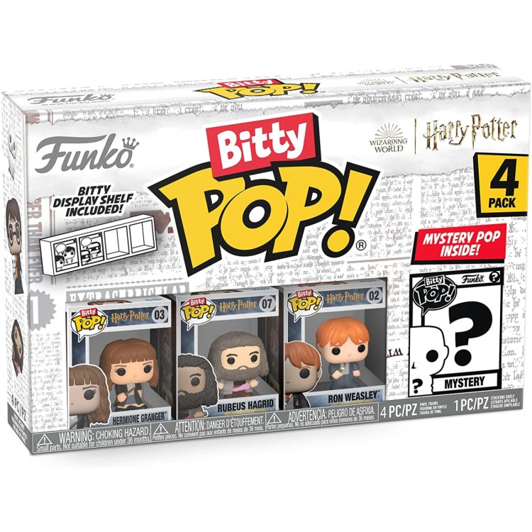 Funko Bitty POP Harry Potter 4 Pack - Hermione Granger / Rubeus Hagrid / Ron Weasley